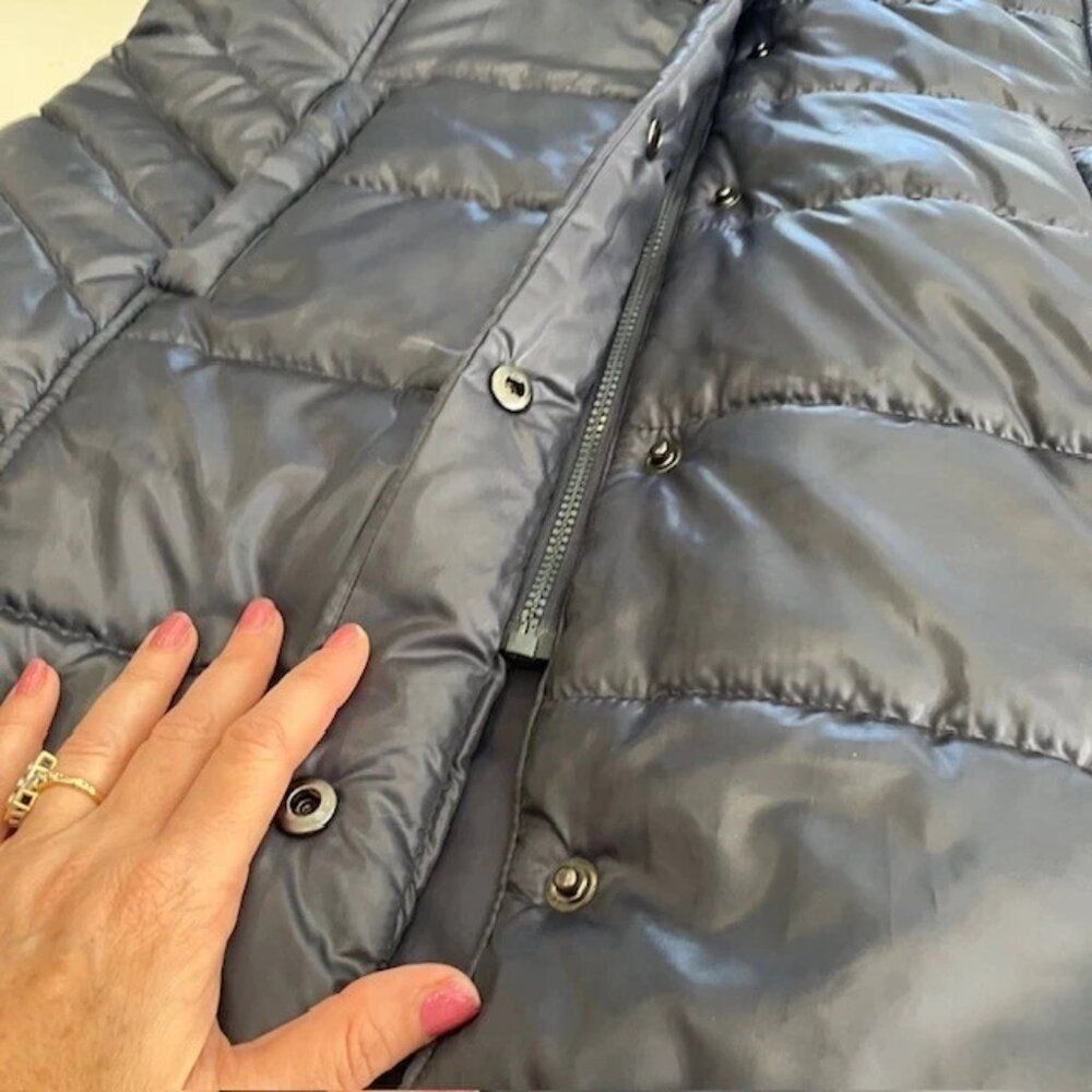 Mossimo Women's Long Black Hooded Puffer Coat Black Size XL Extra Large - Picture 10 of 11